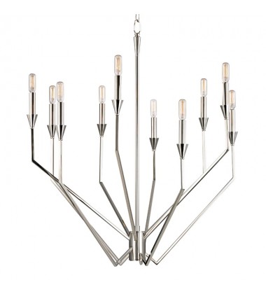  Archie 10 Light Chandelier 8510-PN Hudson Valley Lighting