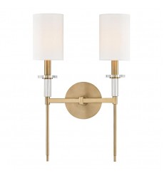  Amherst 2 Light Wall Sconce 8512-AGB Hudson Valley Lighting