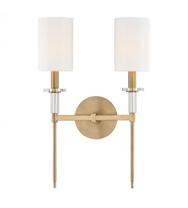  Amherst 2 Light Wall Sconce 8512-AGB Hudson Valley Lighting