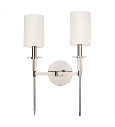  Amherst 2 Light Wall Sconce 8512-PN Hudson Valley Lighting