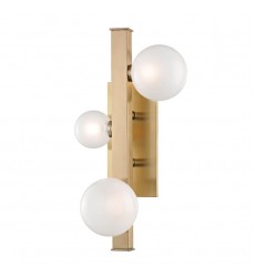 Mini Hinsdale 3 Light Wall Sconce 8703-AGB Hudson Valley Lighting  Mini Hinsdale 3 Light Wall Sconce 8703-AGB Hudson Valley Lighting