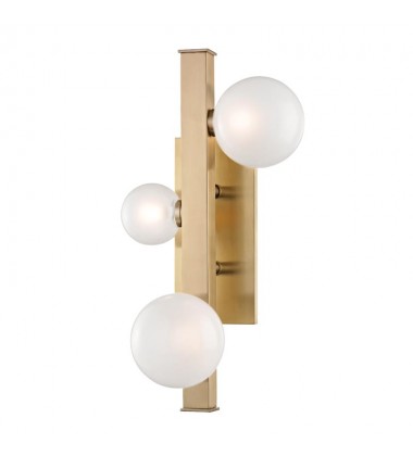 Mini Hinsdale 3 Light Wall Sconce 8703-AGB Hudson Valley Lighting  Mini Hinsdale 3 Light Wall Sconce 8703-AGB Hudson Valley Lighting