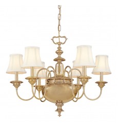 Yorktown 6 Light Chandelier 8716-AGB Hudson Valley Lighting