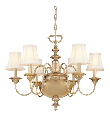  Yorktown 6 Light Chandelier 8716-AGB Hudson Valley Lighting