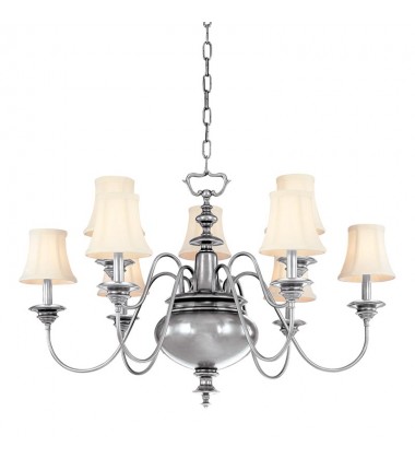  Yorktown 9 Light Chandelier 8719-PN Hudson Valley Lighting