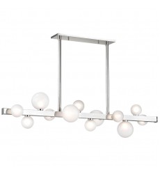 Mini Hinsdale 12 Light Island 8744-PN Hudson Valley Lighting  Mini Hinsdale 12 Light Island 8744-PN Hudson Valley Lighting
