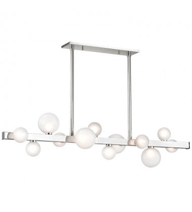Mini Hinsdale 12 Light Island 8744-PN Hudson Valley Lighting  Mini Hinsdale 12 Light Island 8744-PN Hudson Valley Lighting