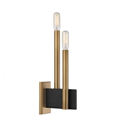  Abrams 2 Light Wall Sconce 8812-AGB Hudson Valley Lighting