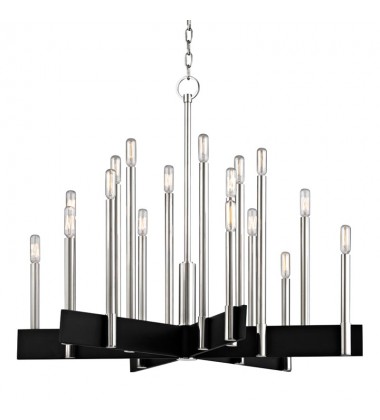  Abrams 18 Light Chandelier 8834-PN Hudson Valley Lighting