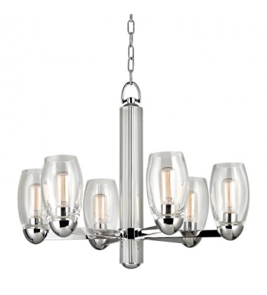  Pamelia 6 Light Chandelier 8846-PN Hudson Valley Lighting
