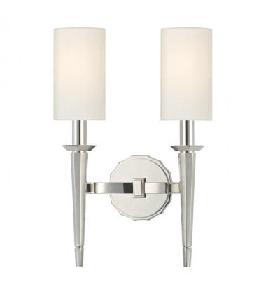 Tioga 2 Light Wall Sconce 8882-PN Hudson Valley Lighting  Tioga 2 Light Wall Sconce 8882-PN Hudson Valley Lighting