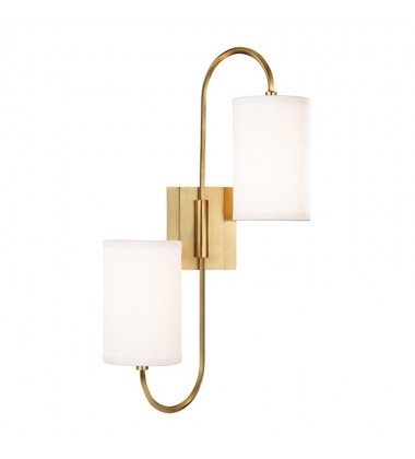 Junius 2 Light Wall Sconce 9100-AGB Hudson Valley Lighting  Junius 2 Light Wall Sconce 9100-AGB Hudson Valley Lighting