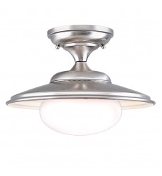 Independence 1 Light Semi Flush 9101-SN Hudson Valley Lighting  Independence 1 Light Semi Flush 9101-SN Hudson Valley Lighting