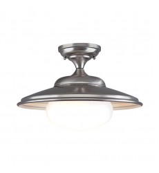 Independence 1 Light Semi Flush 9106-SN Hudson Valley Lighting  Independence 1 Light Semi Flush 9106-SN Hudson Valley Lighting