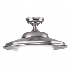 Independence 1 Light Semi Flush 9109-SN Hudson Valley Lighting  Independence 1 Light Semi Flush 9109-SN Hudson Valley Lighting