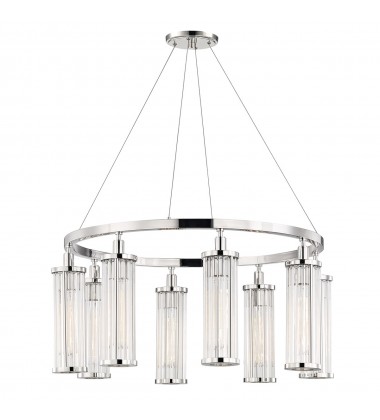 Marley 8 Light Pendant 9130-PN Hudson Valley Lighting  Marley 8 Light Pendant 9130-PN Hudson Valley Lighting