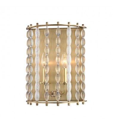  Whitestone 2 Light Wall Sconce 9300-AGB Hudson Valley Lighting