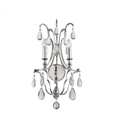  Crawford 2 Light Wall Sconce 9302-PN Hudson Valley Lighting