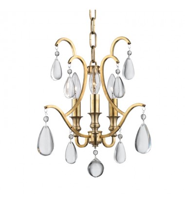  Crawford 3 Light Semi Flush/Pendant 9303-AGB Hudson Valley Lighting