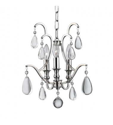  Crawford 3 Light Semi Flush/Pendant 9303-PN Hudson Valley Lighting