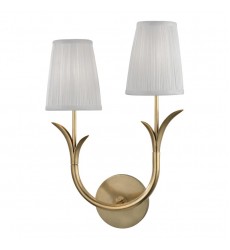 Deering 2 Light Left Wall Sconce 9402L-AGB Hudson Valley Lighting  Deering 2 Light Left Wall Sconce 9402L-AGB Hudson Valley Lighting