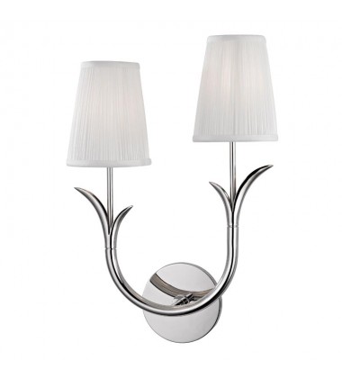 Deering 2 Light Left Wall Sconce 9402L-PN Hudson Valley Lighting  Deering 2 Light Left Wall Sconce 9402L-PN Hudson Valley Lighting