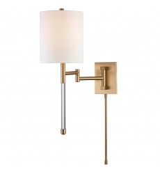  Englewood 1 Light Wall Sconce With Plug 9421-AGB Hudson Valley Lighting