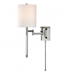  Englewood 1 Light Wall Sconce With Plug 9421-PN Hudson Valley Lighting