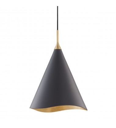  Martini 1 Light Small Pendant 9613-GL/BLK Hudson Valley Lighting