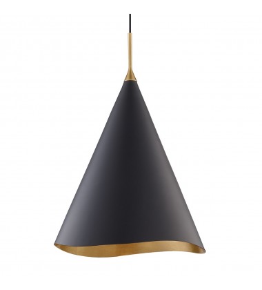  Martini 1 Light Large Pendant 9618-GL/BLK Hudson Valley Lighting