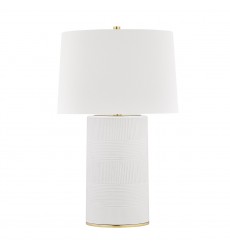  Borneo 1 Light Table Lamp L1376-AGB/WH Hudson Valley Lighting