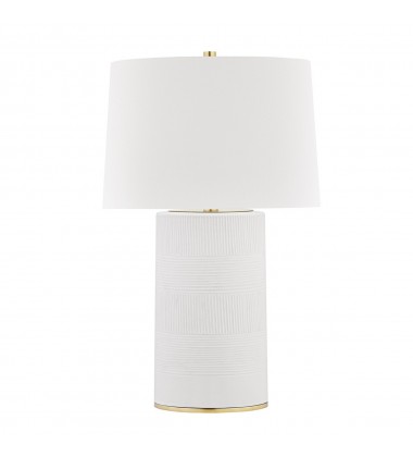  Borneo 1 Light Table Lamp L1376-AGB/WH Hudson Valley Lighting