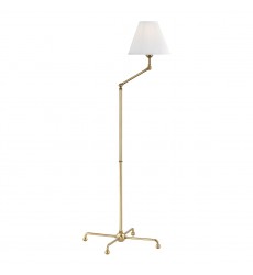  Classic No.1 1 Light Adjustable Floor Lamp W/ Metal Shade MDSL108-AGB-MS Hudson Valley Lighting