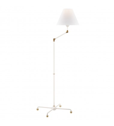  Classic No.1 1 Light Floor Lamp MDSL110-AGB/WH Hudson Valley Lighting