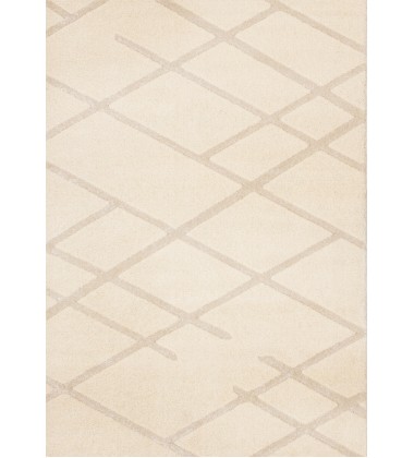  (1219/23 160230)-Sully Cream Beige Broken Lattice Design Rug, 5'3