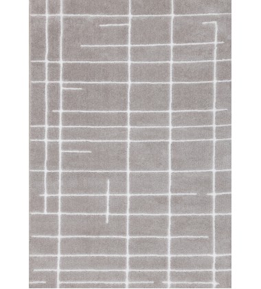  (1228/JU24 160230)-Sully Grey White Broken Lines Design Rug, 5'3