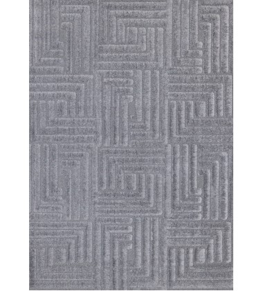  (13005/5171 160230)-Luxe Blue Maze Design Rug, 5'3