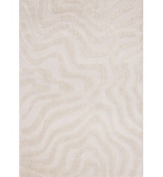  (13020/6191 240340)-Luxe White Curvy Lines Rug, 7'10