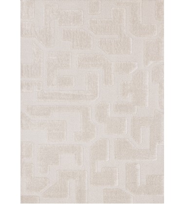  (13036/6191 240340)-Luxe White Scattered Shapes Design Rug, 7'10