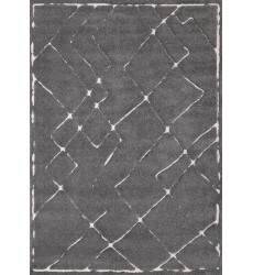  (1320/RL26 160230)-Talia Grey White Broken Lattice Rug, 5'3