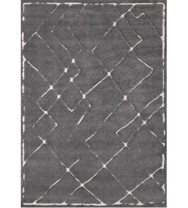  (1320/RL26 240320)-Talia Grey White Broken Lattice Rug, 7'10'' x 10'6''-(Kalora)