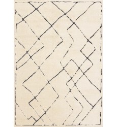  (1320/ZD26 160230)-Talia Cream Black Broken Lattice Rug, 5'3