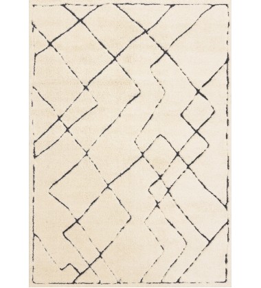  (1320/ZD26 240320)-Talia Cream Black Broken Lattice Rug, 7'10