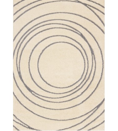  (1379/SP23 240320)-Sully Cream Grey Circle Swirl Rug, 7'10 x 10'6