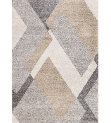  (23314/6262 240340)-Marquis Grey White Beige Abstract Geometric Rug, 7'10