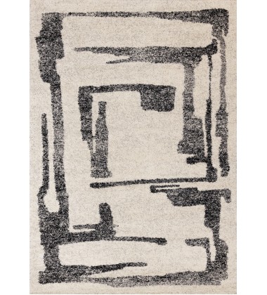  (23403/6258 240340)-Marquis White Black Distressed Marker Lines Design, 7'10