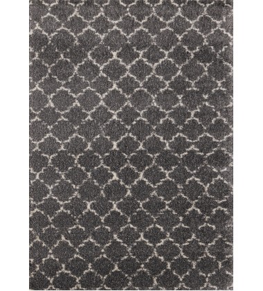  (336/921 240340)-Lane Grey Cream Lattice Luxury Rug, 7'10