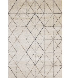  (374/100 160230)-Lane Cream Grey Geometric Luxury Rug, 5'3