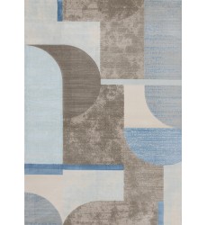 (466109/500 160230)-Belle Blue Grey Cream Shape Shifting Rug, 5'3