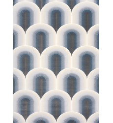  (475297/505 160230)-Ella Cream Blue Grey Ombre Geometric Plush Rug, 5'3